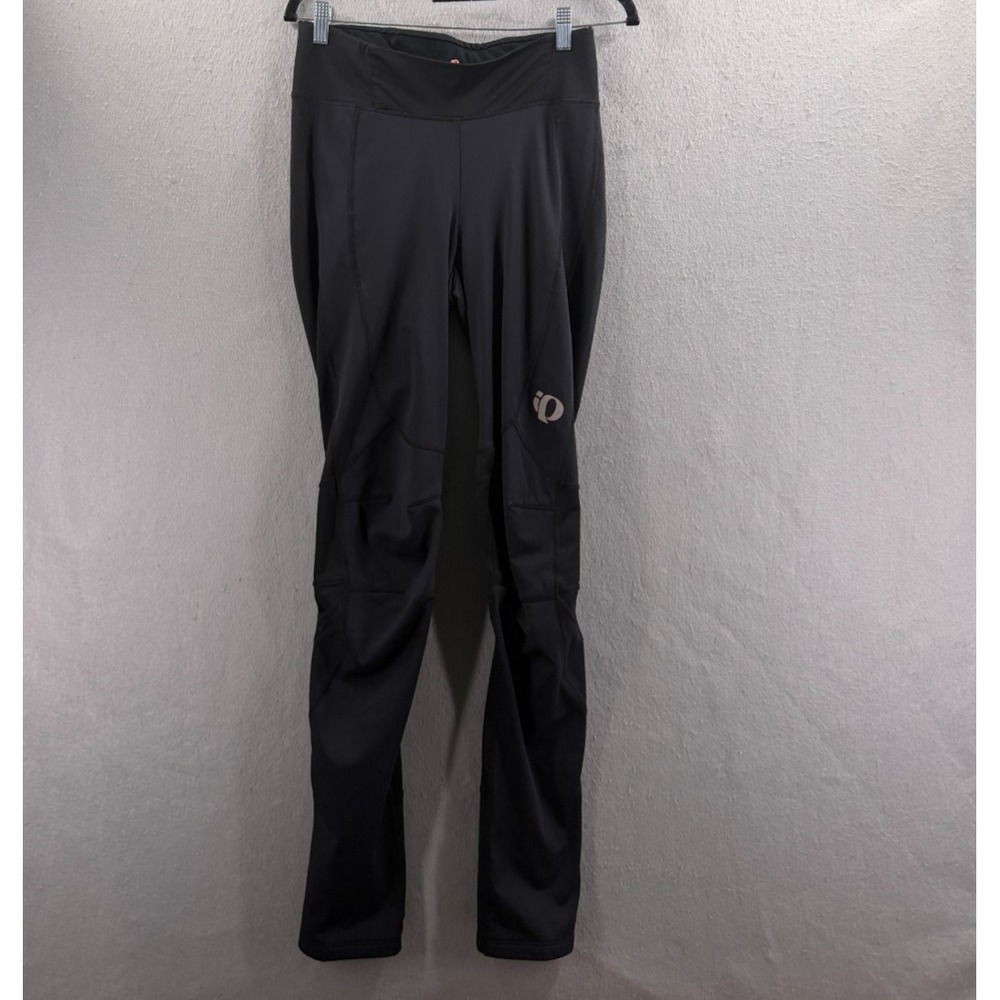 Pearl Izumi Womens L Elite Cycling Leggings Black Thermal Fleece Lined Ankle Zip